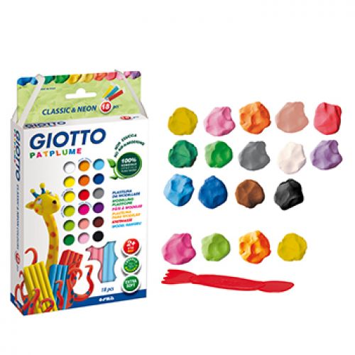Plasticina Giotto Patplume Conjunto Sortido 18x20gr , Giotto , 160513100 , 8000144001255